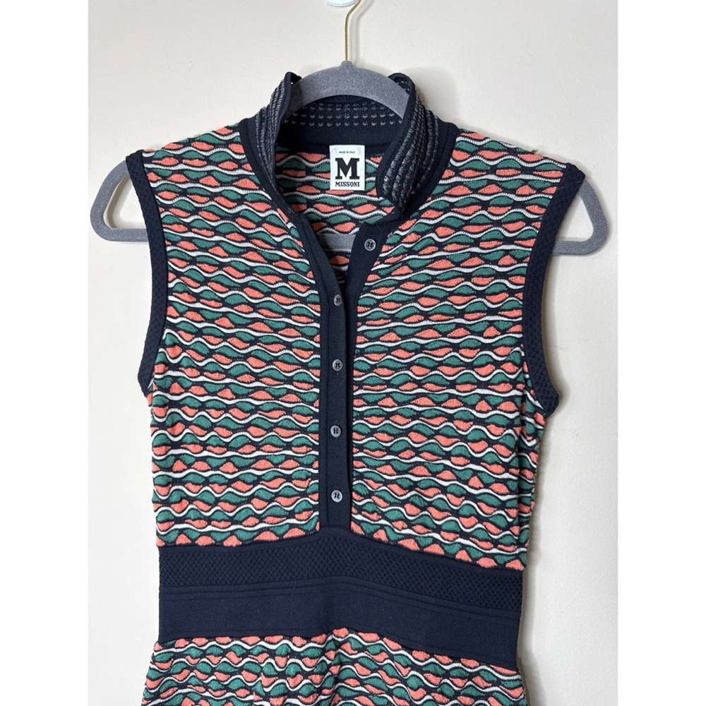 Missoni Patterned Button Front Dress Size 40 Small - Picture 3 of 6